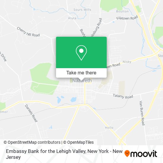 Embassy Bank for the Lehigh Valley map