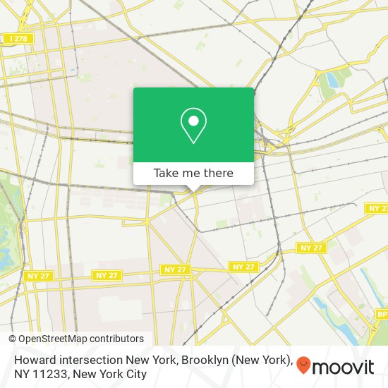 Mapa de Howard intersection New York, Brooklyn (New York), NY 11233