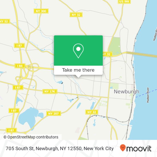 Mapa de 705 South St, Newburgh, NY 12550