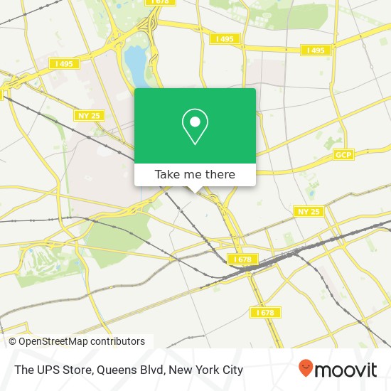 Mapa de The UPS Store, Queens Blvd