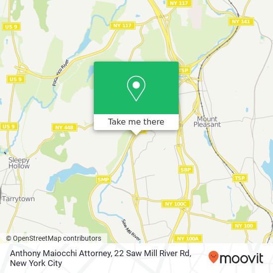 Anthony Maiocchi Attorney, 22 Saw Mill River Rd map