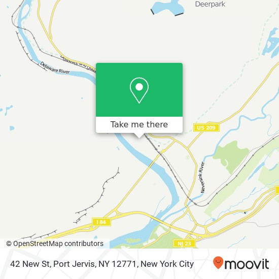 Mapa de 42 New St, Port Jervis, NY 12771