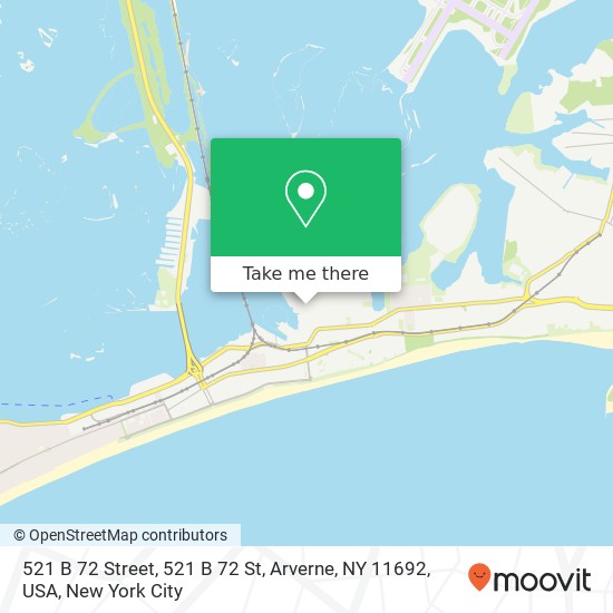 521 B 72 Street, 521 B 72 St, Arverne, NY 11692, USA map