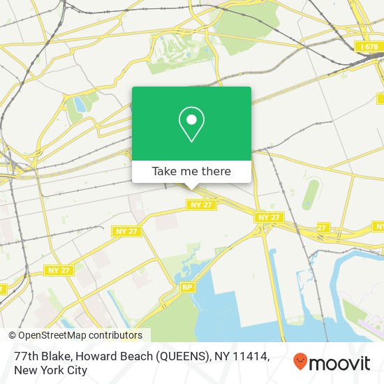 77th Blake, Howard Beach (QUEENS), NY 11414 map