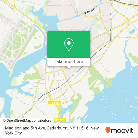 Mapa de Madison and 5th Ave, Cedarhurst, NY 11516