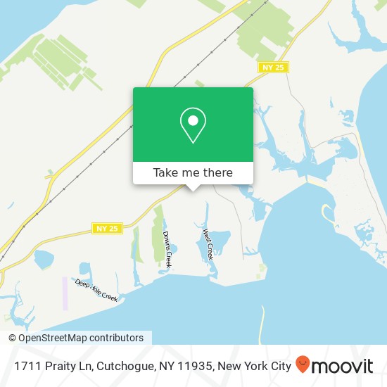 1711 Praity Ln, Cutchogue, NY 11935 map