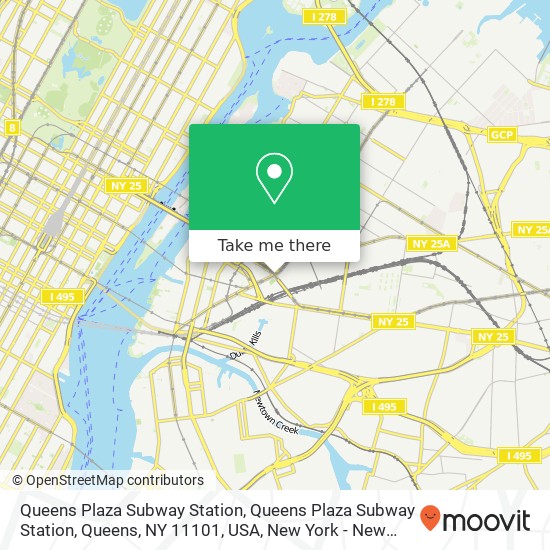 Queens Plaza Subway Station, Queens Plaza Subway Station, Queens, NY 11101, USA map