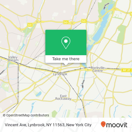 Vincent Ave, Lynbrook, NY 11563 map