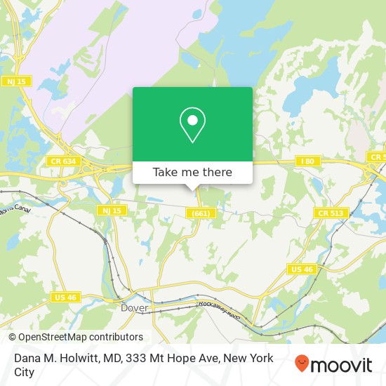 Dana M. Holwitt, MD, 333 Mt Hope Ave map