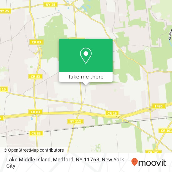 Mapa de Lake Middle Island, Medford, NY 11763
