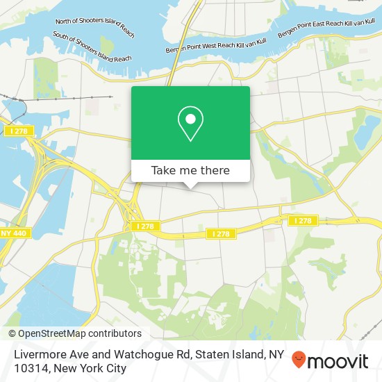 Livermore Ave and Watchogue Rd, Staten Island, NY 10314 map