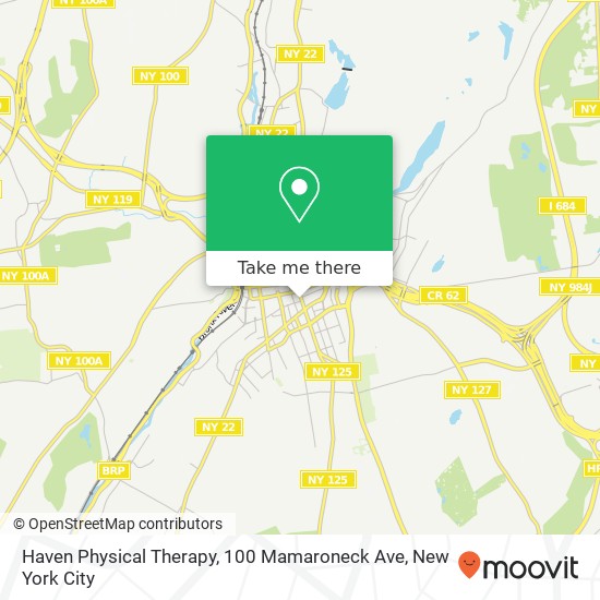 Haven Physical Therapy, 100 Mamaroneck Ave map