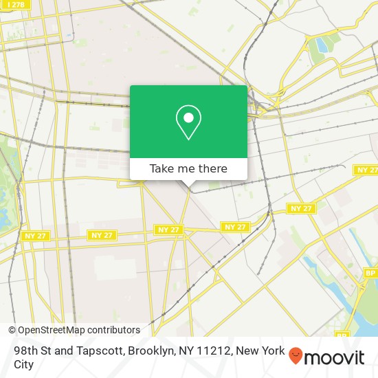 Mapa de 98th St and Tapscott, Brooklyn, NY 11212