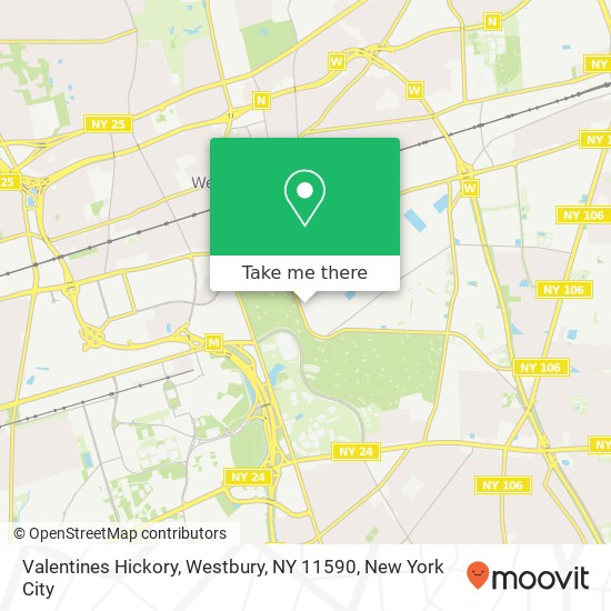 Mapa de Valentines Hickory, Westbury, NY 11590