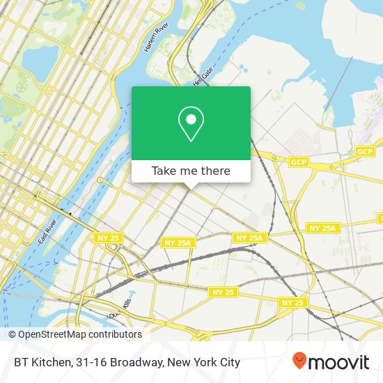 Mapa de BT Kitchen, 31-16 Broadway