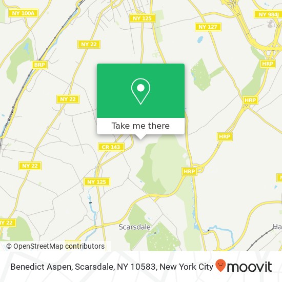 Mapa de Benedict Aspen, Scarsdale, NY 10583