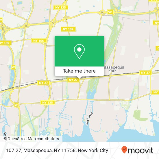 Mapa de 107 27, Massapequa, NY 11758