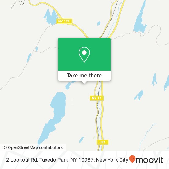 Mapa de 2 Lookout Rd, Tuxedo Park, NY 10987