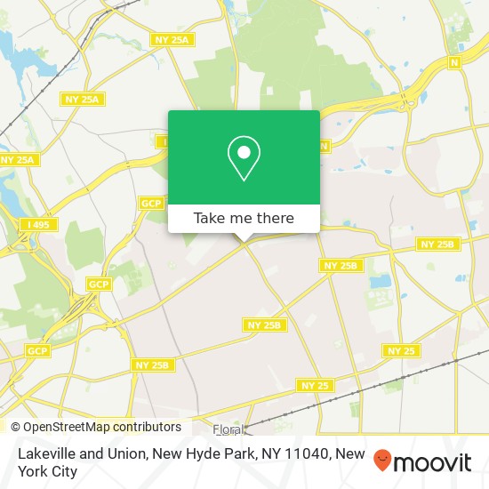 Mapa de Lakeville and Union, New Hyde Park, NY 11040