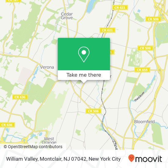 William Valley, Montclair, NJ 07042 map