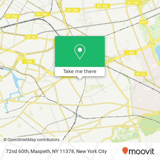 Mapa de 72nd 60th, Maspeth, NY 11378