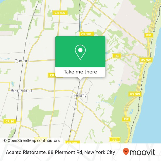 Mapa de Acanto Ristorante, 88 Piermont Rd