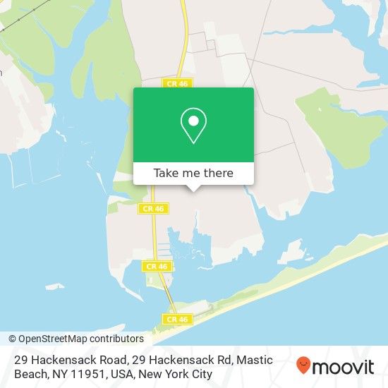 29 Hackensack Road, 29 Hackensack Rd, Mastic Beach, NY 11951, USA map