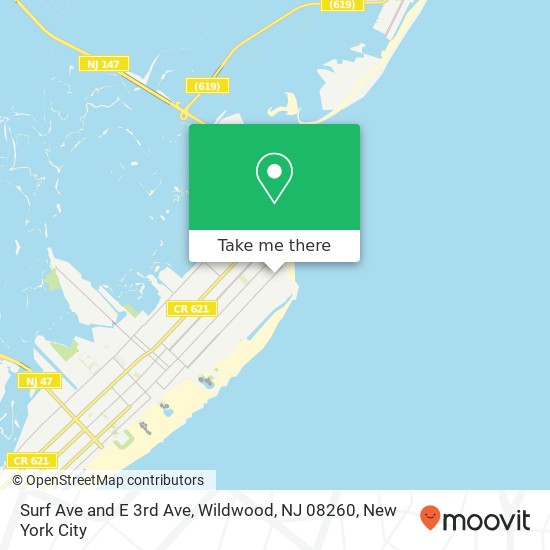 Mapa de Surf Ave and E 3rd Ave, Wildwood, NJ 08260