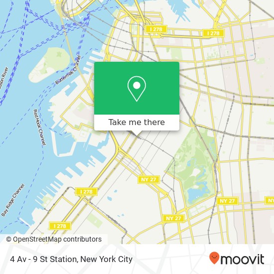 4 Av - 9 St Station map