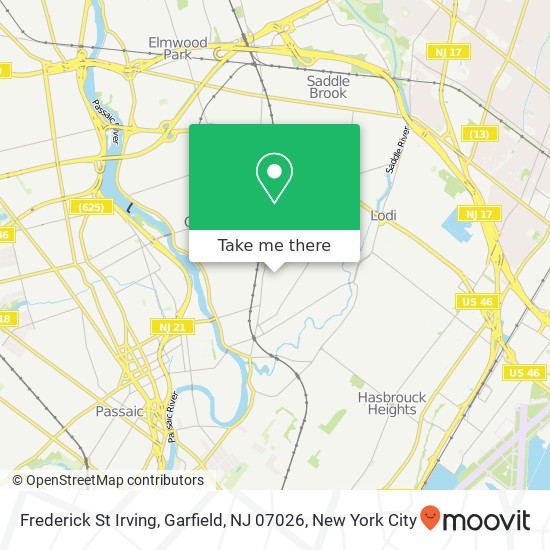 Frederick St Irving, Garfield, NJ 07026 map