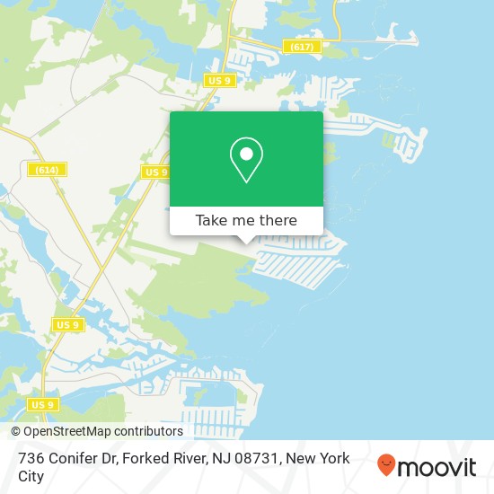 736 Conifer Dr, Forked River, NJ 08731 map