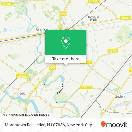 Mapa de Morristown Rd, Linden, NJ 07036