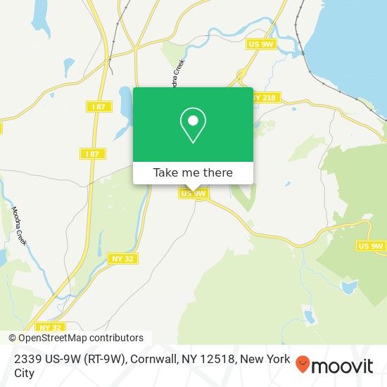 Mapa de 2339 US-9W (RT-9W), Cornwall, NY 12518