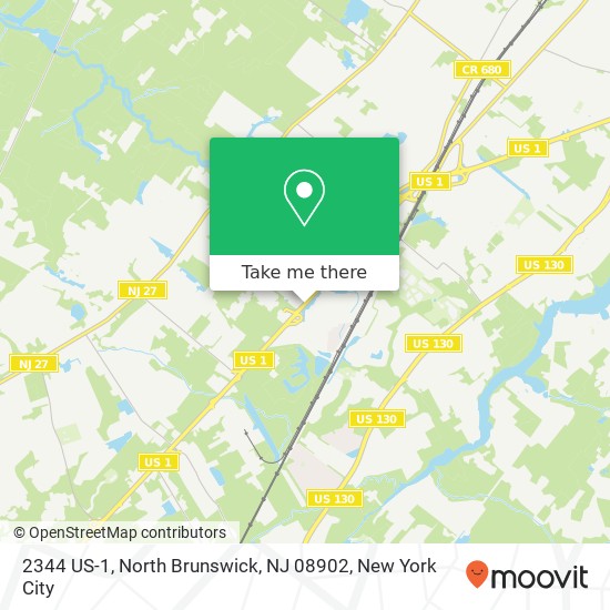 Mapa de 2344 US-1, North Brunswick, NJ 08902