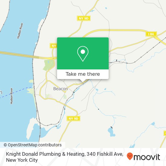 Mapa de Knight Donald Plumbing & Heating, 340 Fishkill Ave