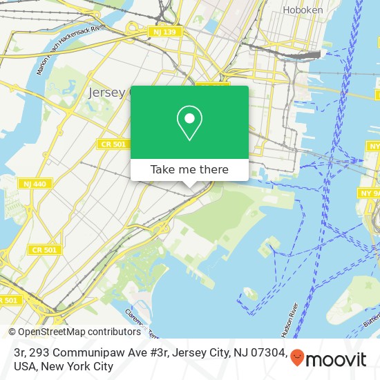 3r, 293 Communipaw Ave #3r, Jersey City, NJ 07304, USA map