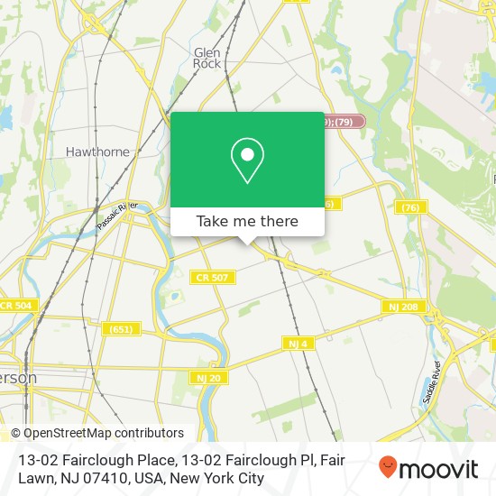 13-02 Fairclough Place, 13-02 Fairclough Pl, Fair Lawn, NJ 07410, USA map