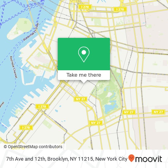 Mapa de 7th Ave and 12th, Brooklyn, NY 11215