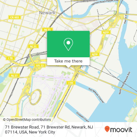 71 Brewster Road, 71 Brewster Rd, Newark, NJ 07114, USA map