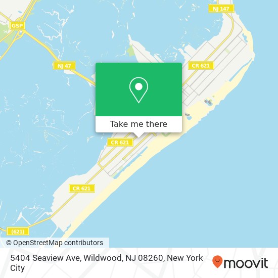 Mapa de 5404 Seaview Ave, Wildwood, NJ 08260