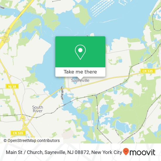Main St / Church, Sayreville, NJ 08872 map