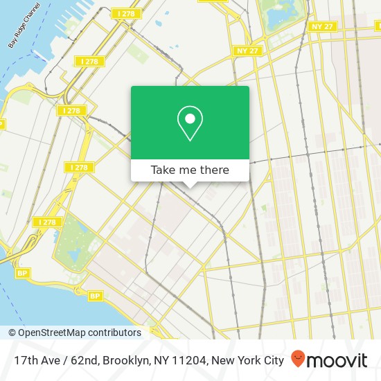 17th Ave / 62nd, Brooklyn, NY 11204 map