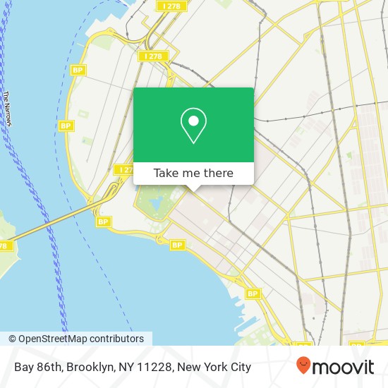 Mapa de Bay 86th, Brooklyn, NY 11228