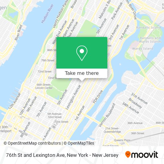 Mapa de 76th St and Lexington Ave