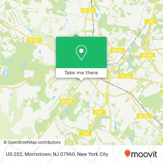 US-202, Morristown, NJ 07960 map