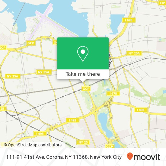 Mapa de 111-91 41st Ave, Corona, NY 11368