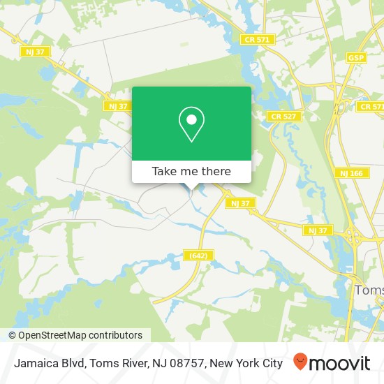 Mapa de Jamaica Blvd, Toms River, NJ 08757