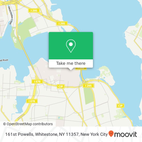 Mapa de 161st Powells, Whitestone, NY 11357