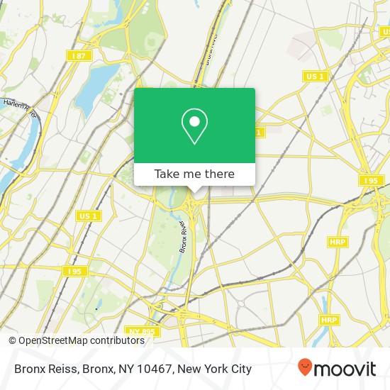 Mapa de Bronx Reiss, Bronx, NY 10467
