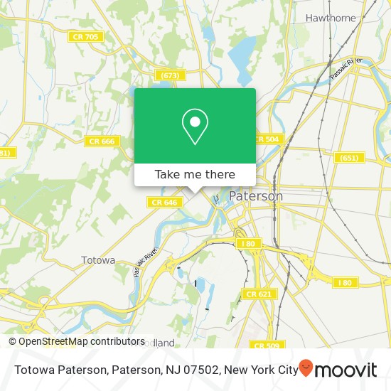 Mapa de Totowa Paterson, Paterson, NJ 07502